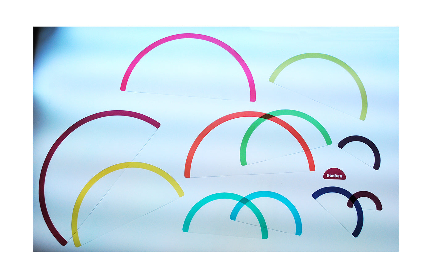 Transparante regenboog stencils (24)