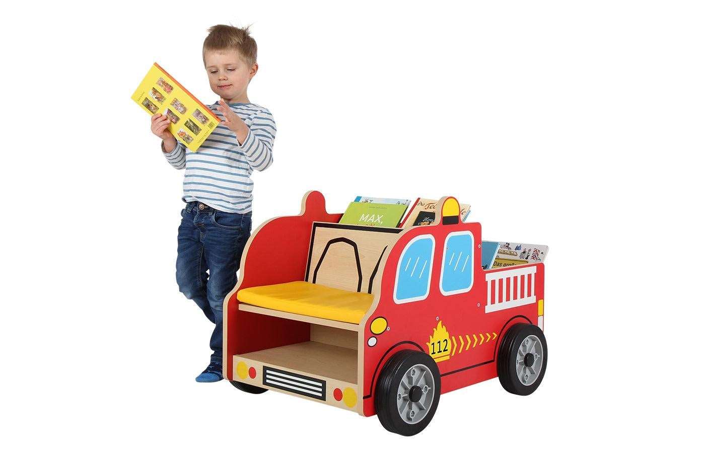 Boekenkast brandweerwagen