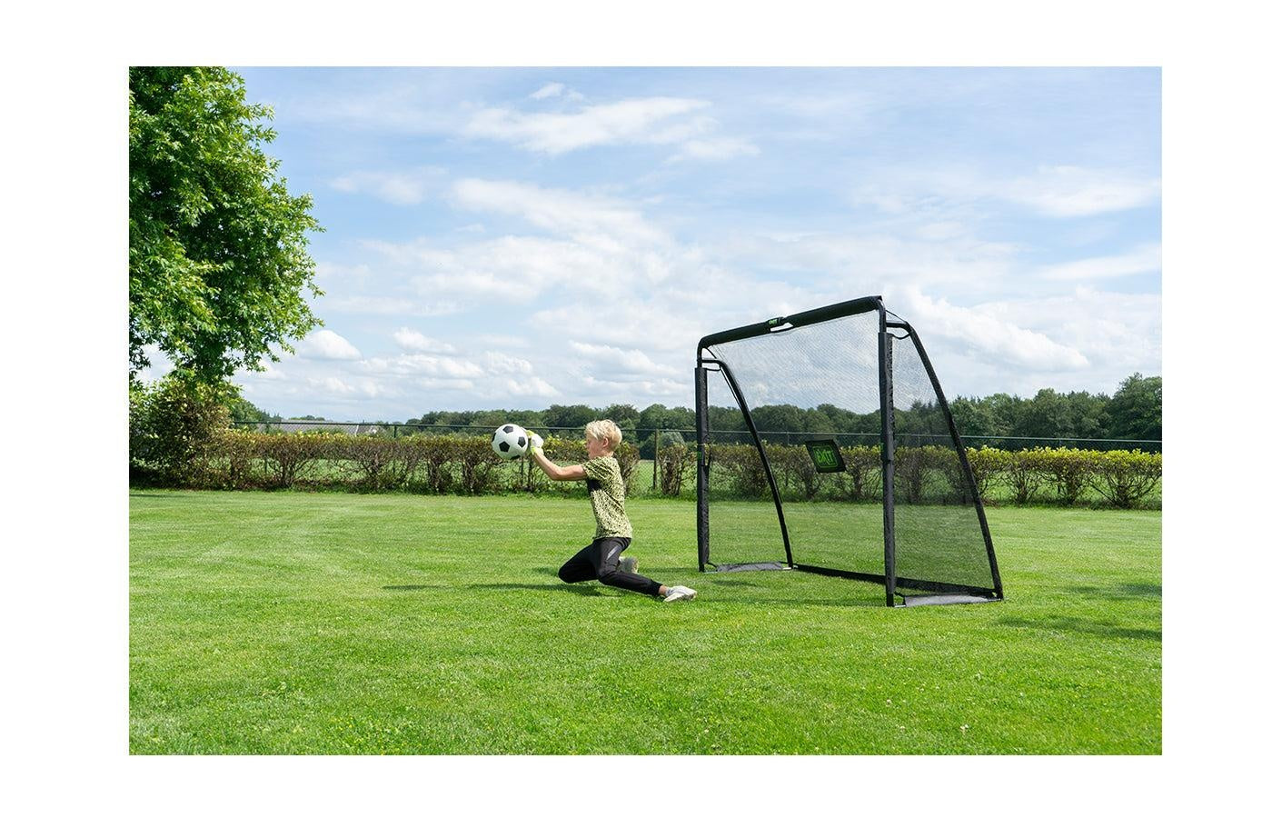 Voetbaldoel (staal - zwart)