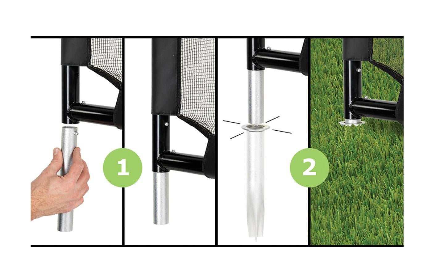 Voetbaldoel (staal - zwart)