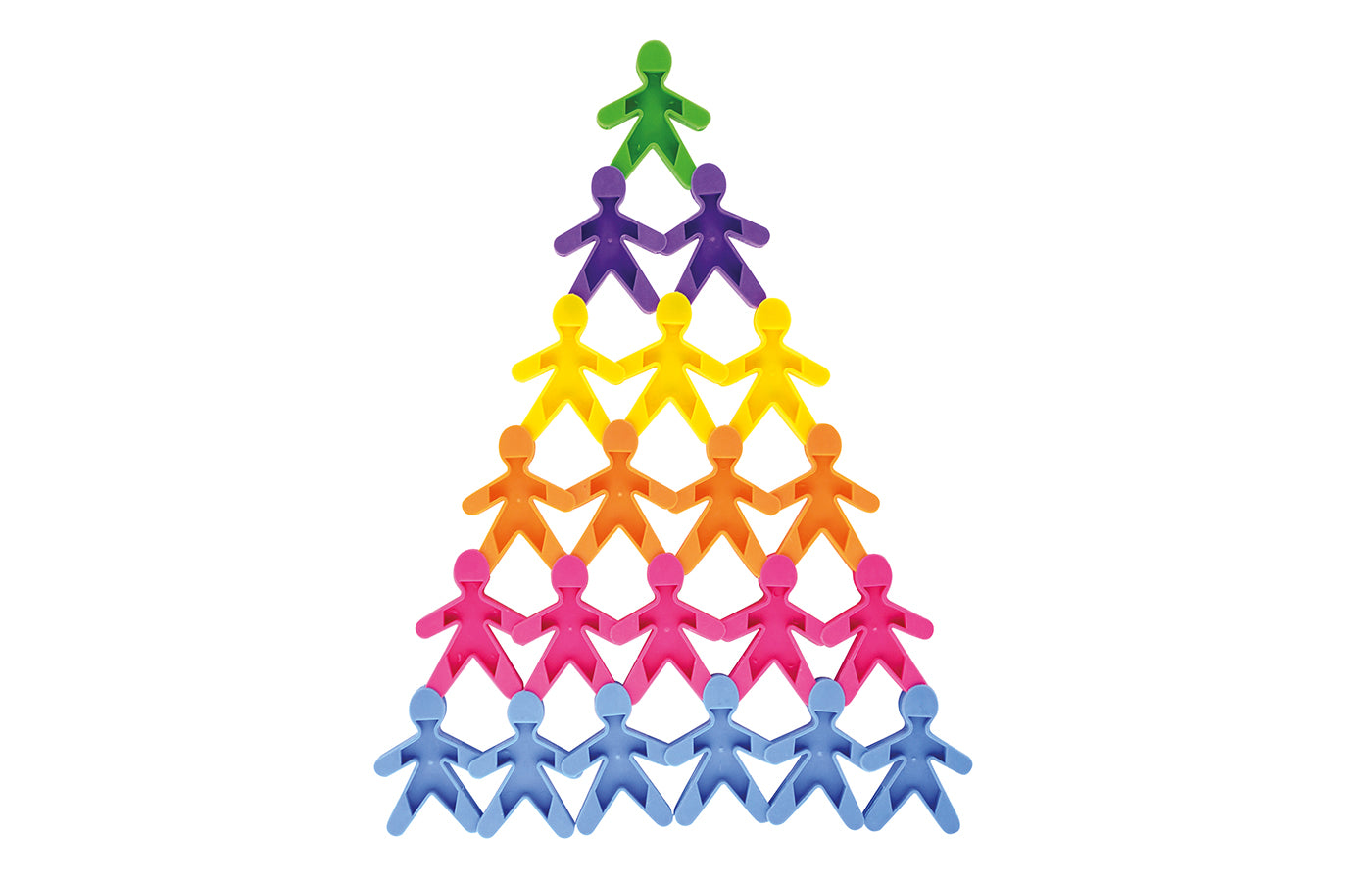 Gekleurde stapelmannetjes