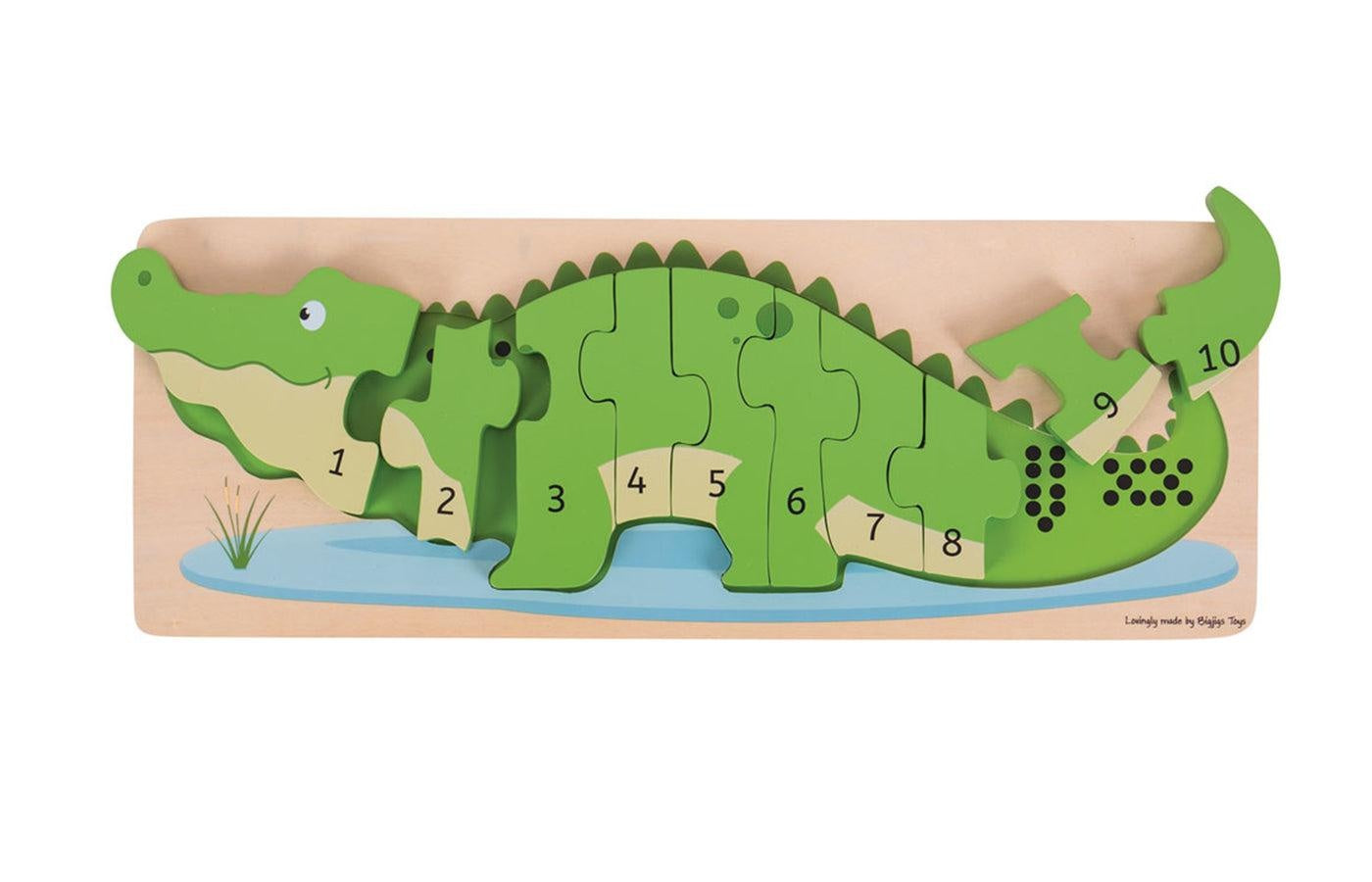 Krokodil getallen puzzel