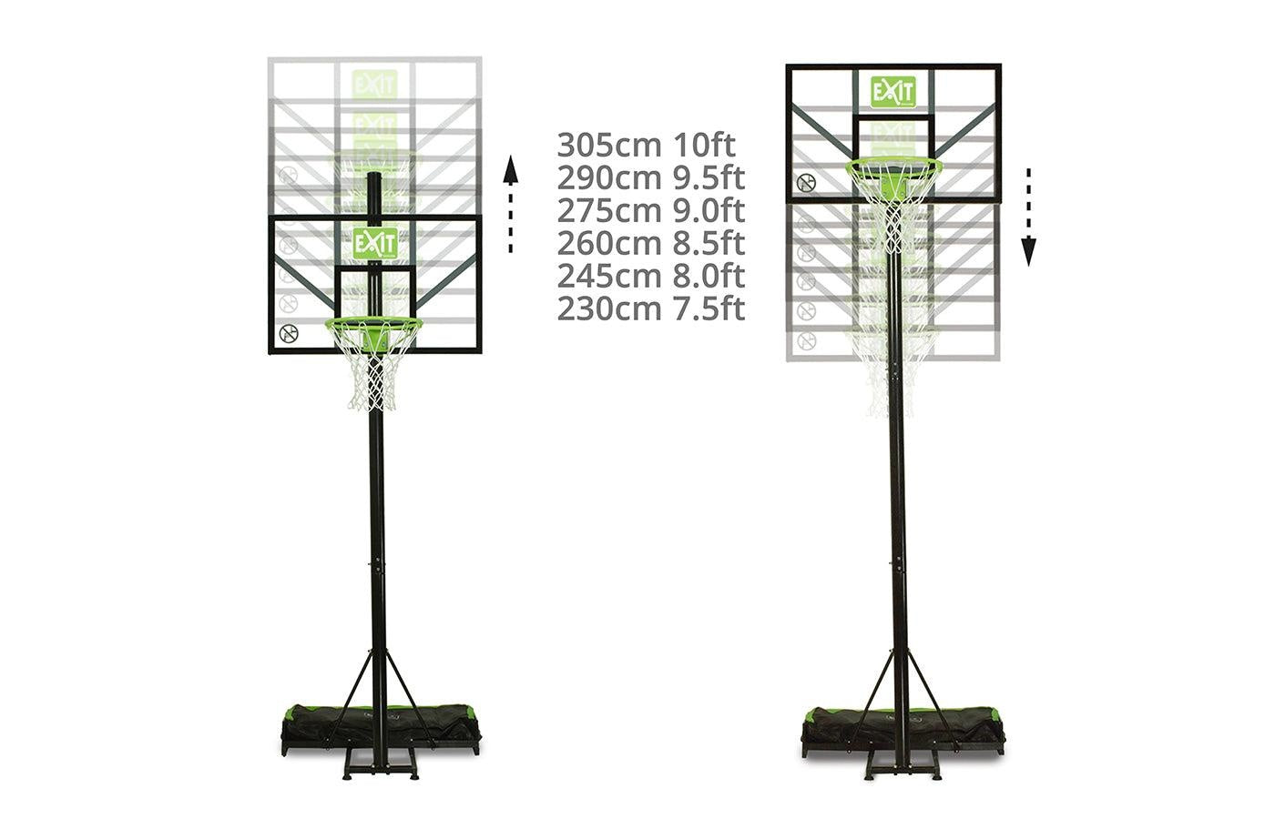 Verplaatsbaar basketbalbord - groen/zwart