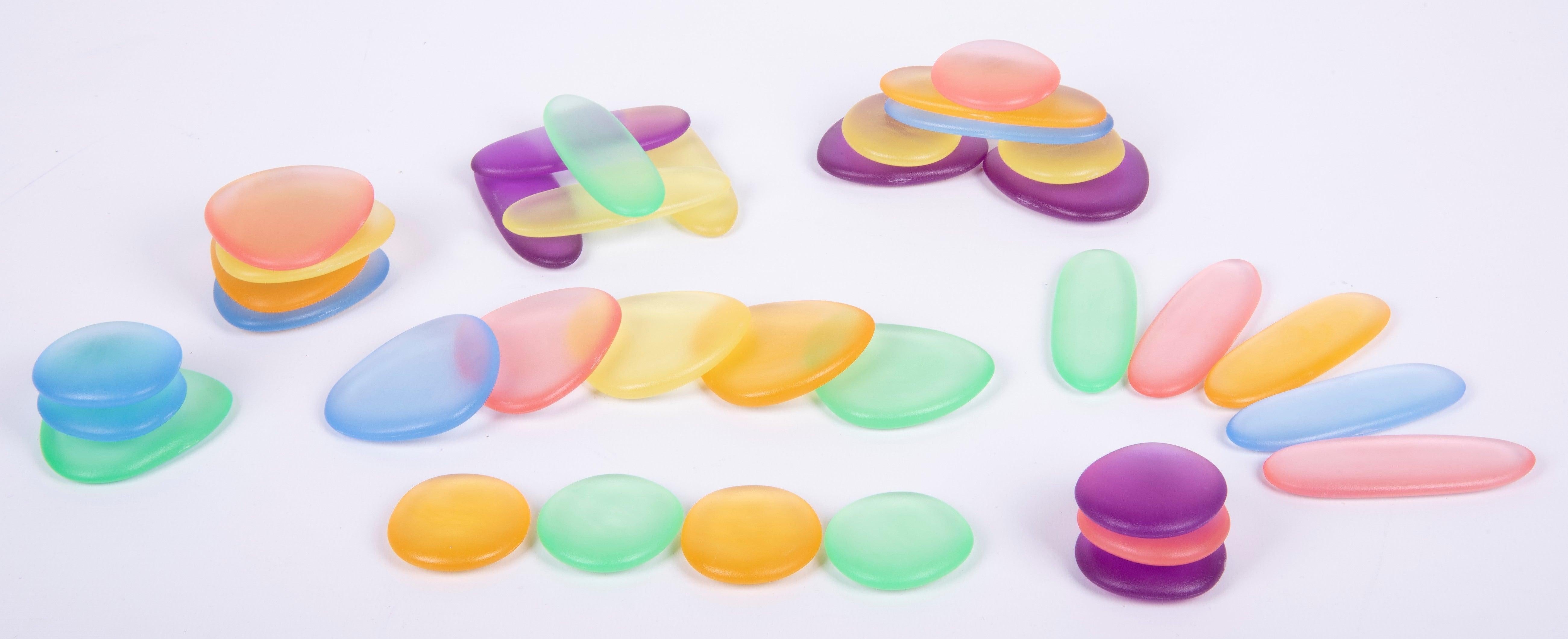 Regenboog stenen (transparant)
