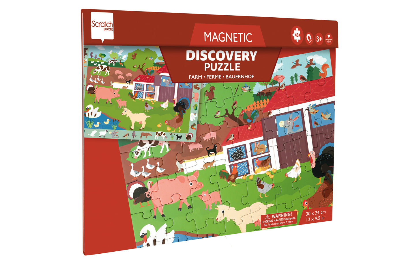 Magnetische detective puzzel - 'boerderij' (48)