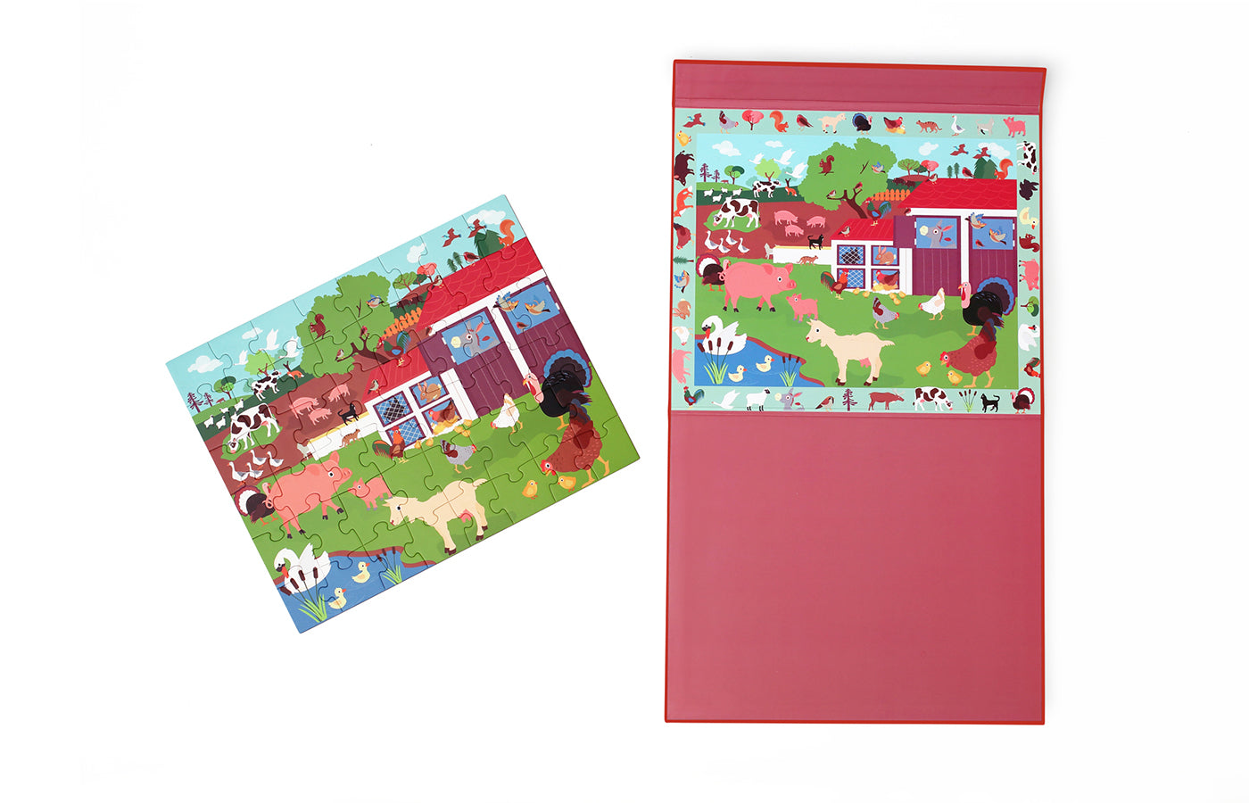 Magnetische detective puzzel - 'boerderij' (48)