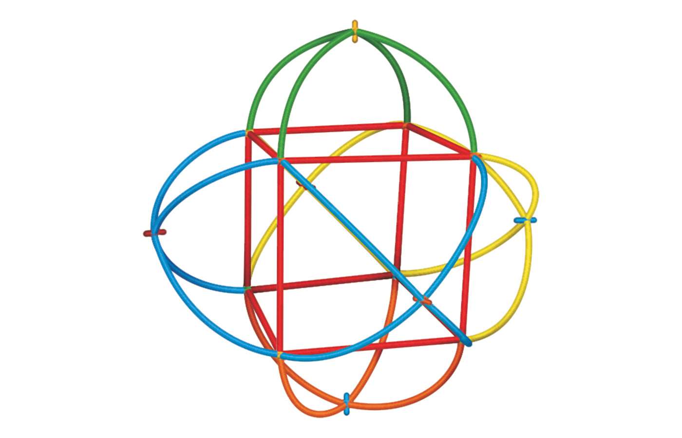 Constructiemateriaal met 'rietjes'