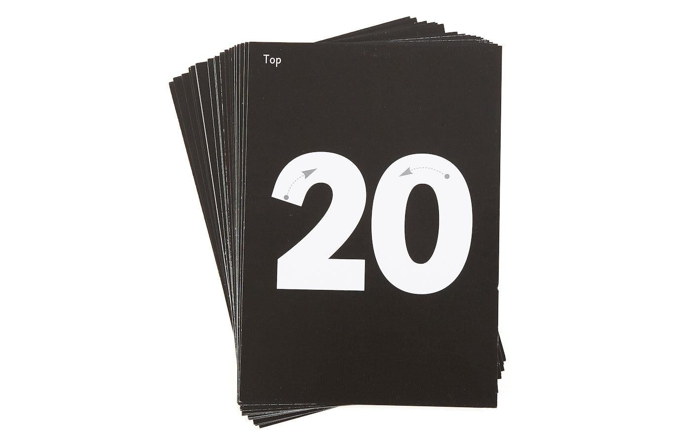 Opdrachtkaarten getallen (sensorisch verlicht schrijfbord)