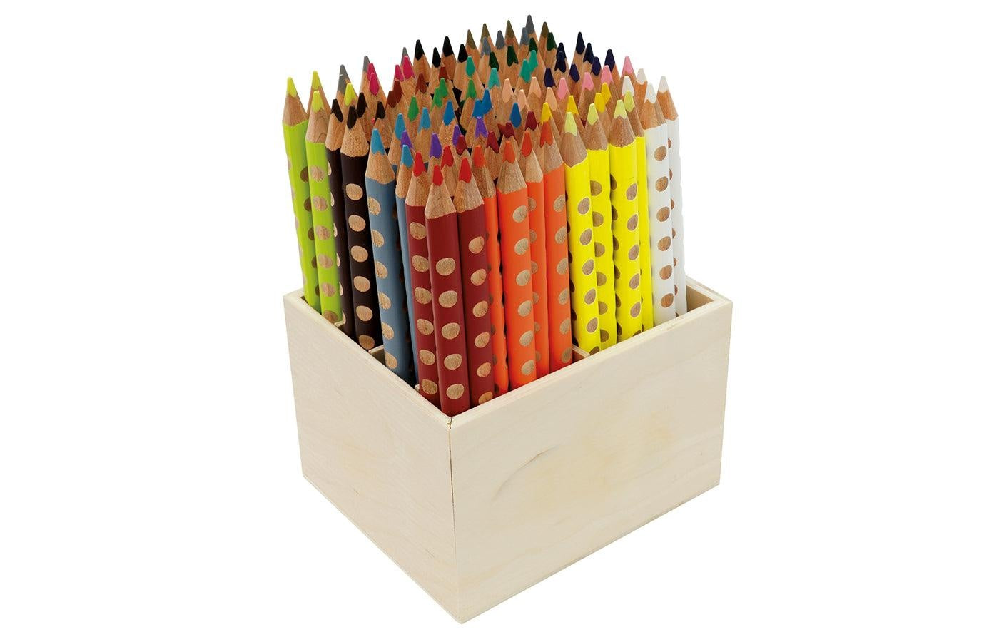 Kleurpotloden met inkepingen - klasset (96)