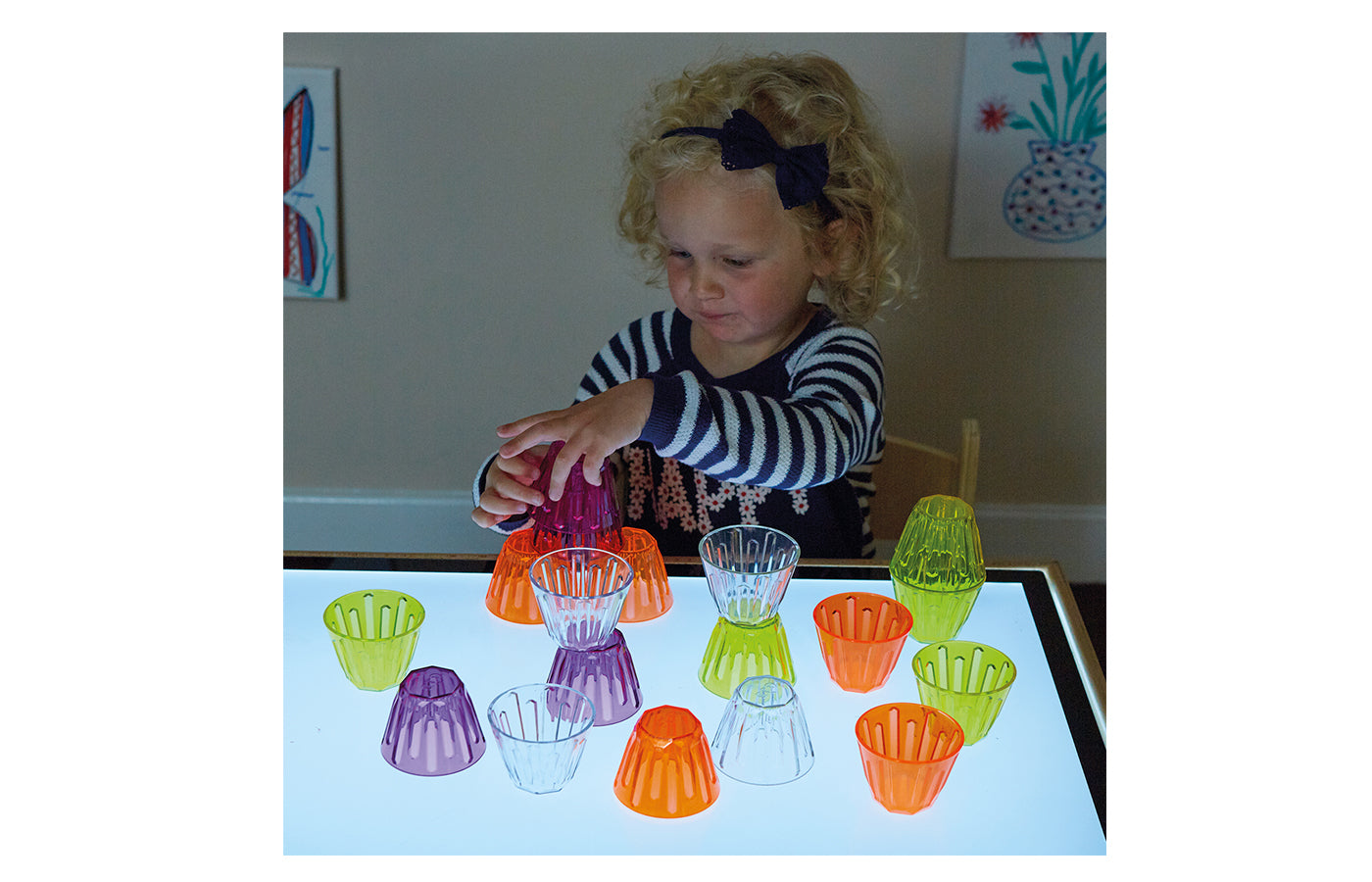 Transparante activiteit bekers