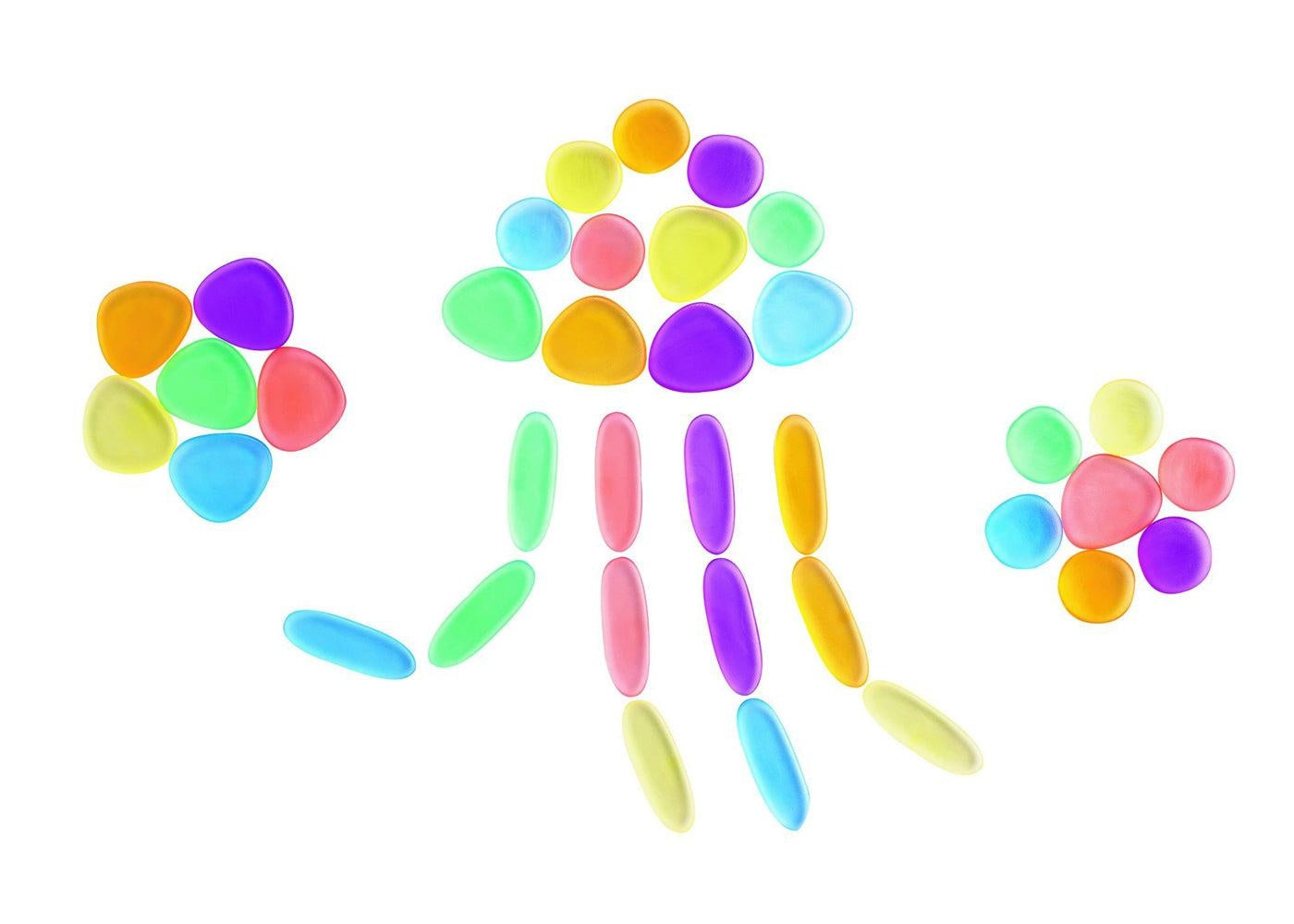 Regenboog stenen (transparant)
