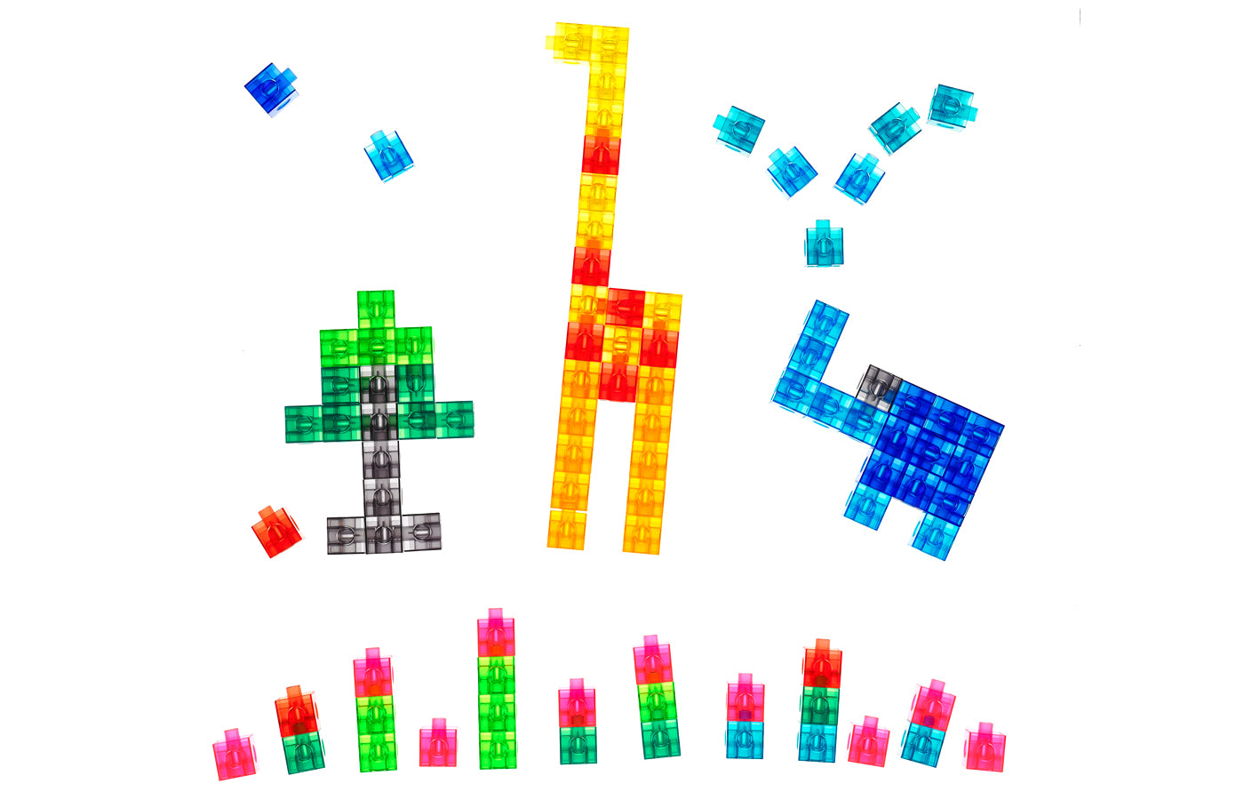 Transparante Linking cubes