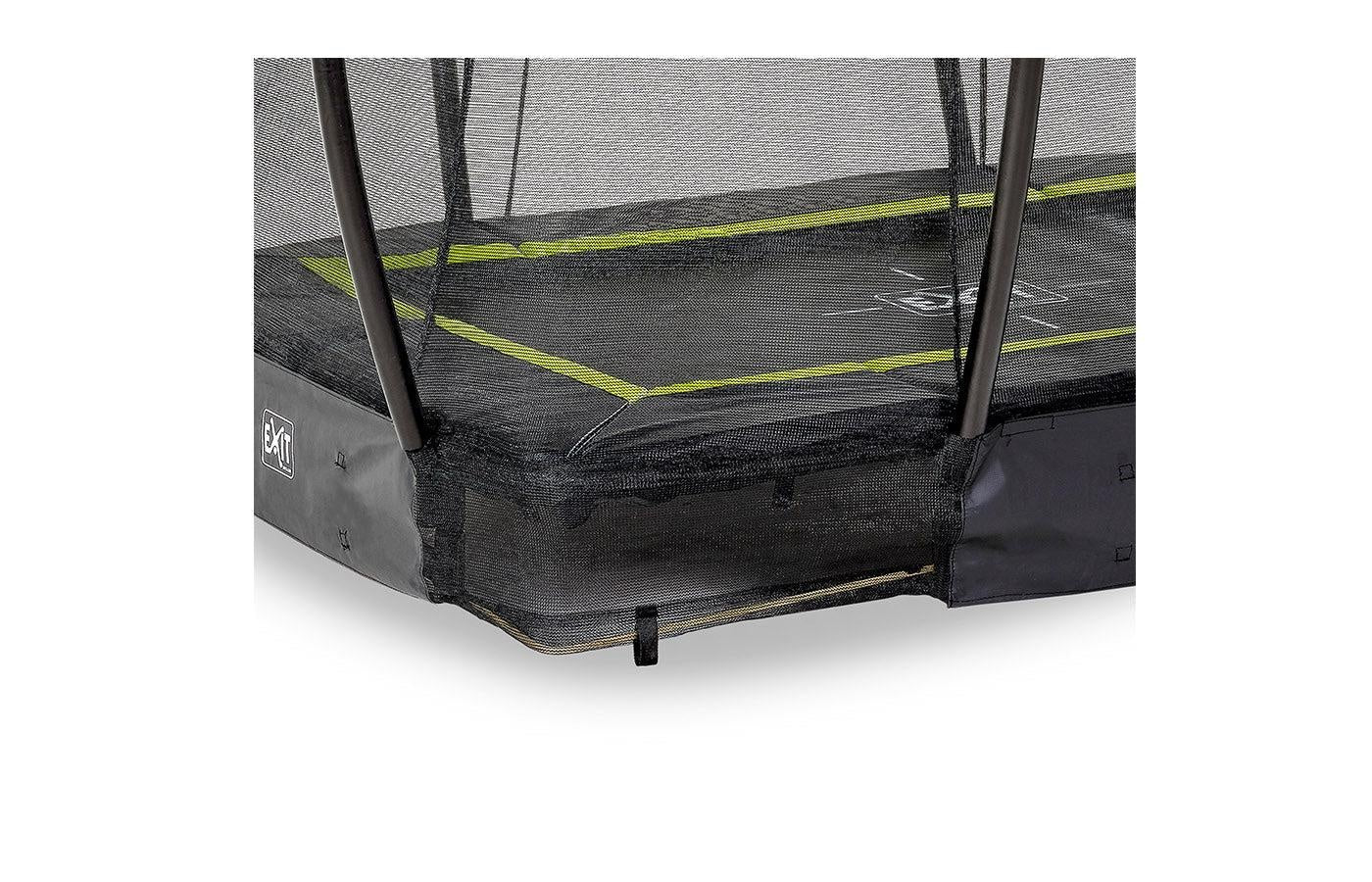 Inground trampoline met veiligheidsnet (rechthoek)