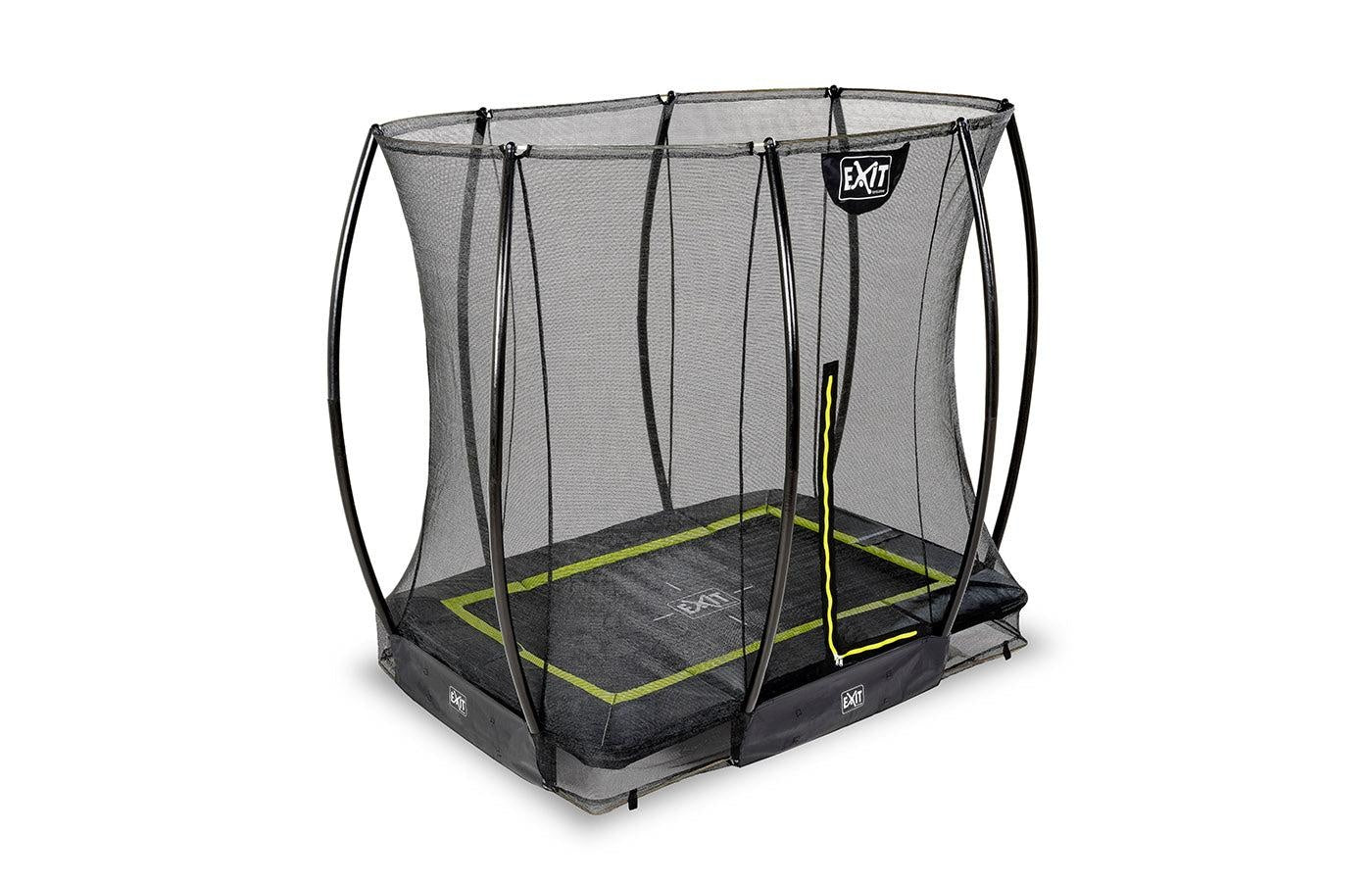 Inground trampoline met veiligheidsnet (rechthoek)