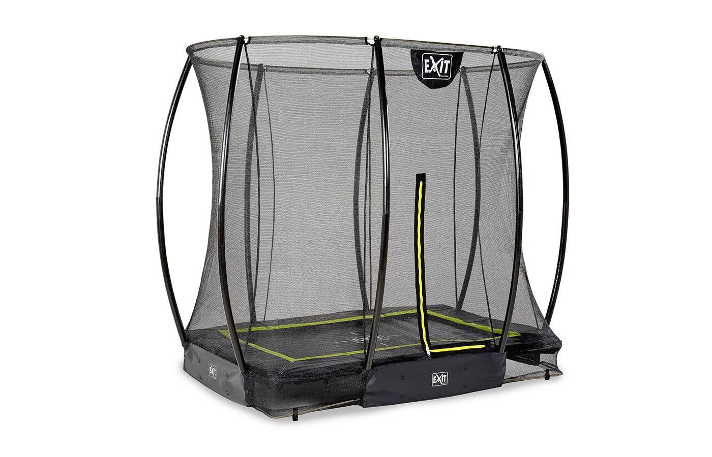 Inground trampoline met veiligheidsnet (rechthoek)