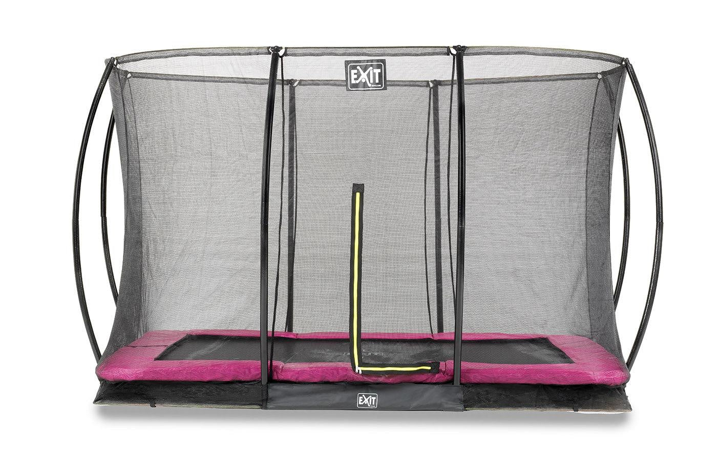 Inground trampoline met veiligheidsnet (rechthoek)