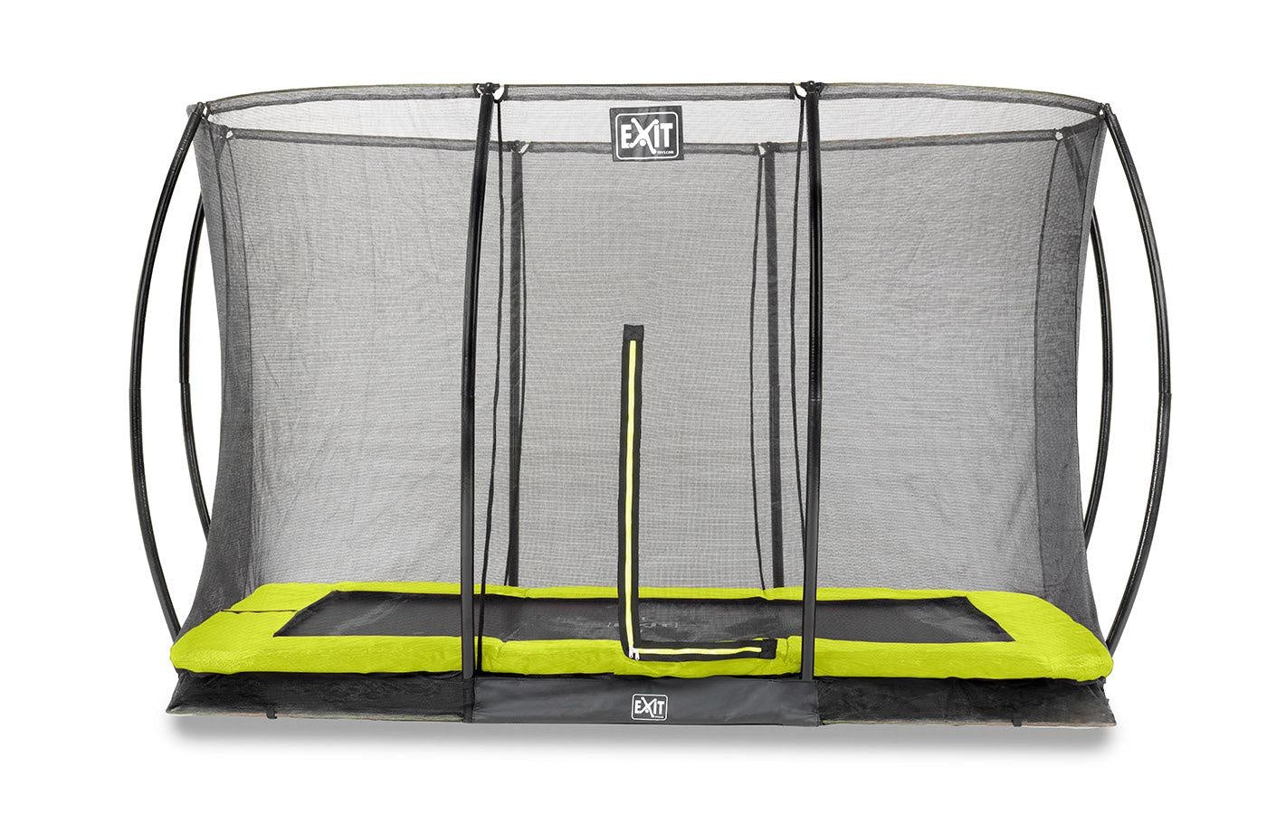 Inground trampoline met veiligheidsnet (rechthoek)