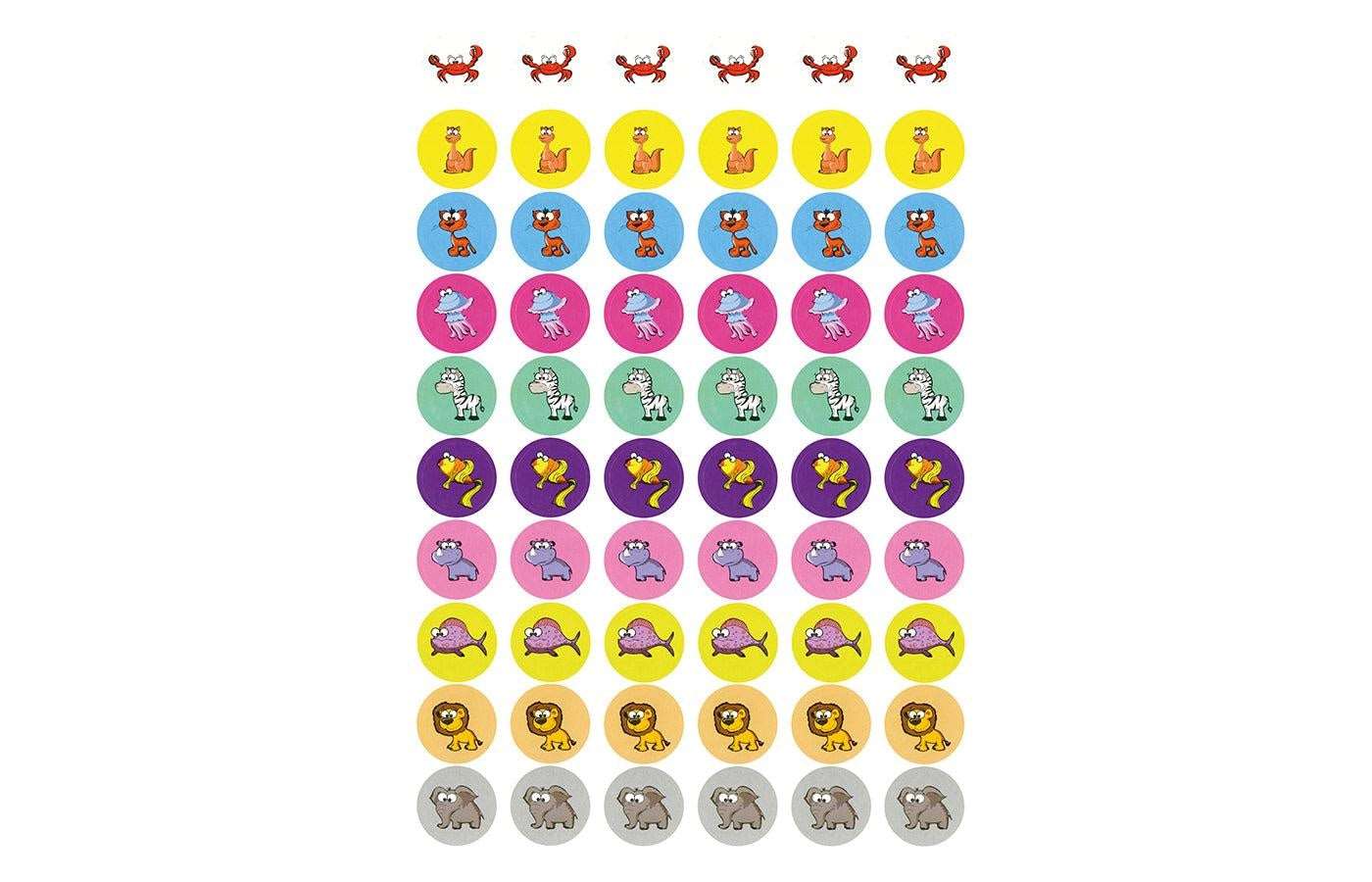 Beloningsstickers - vrolijke dieren