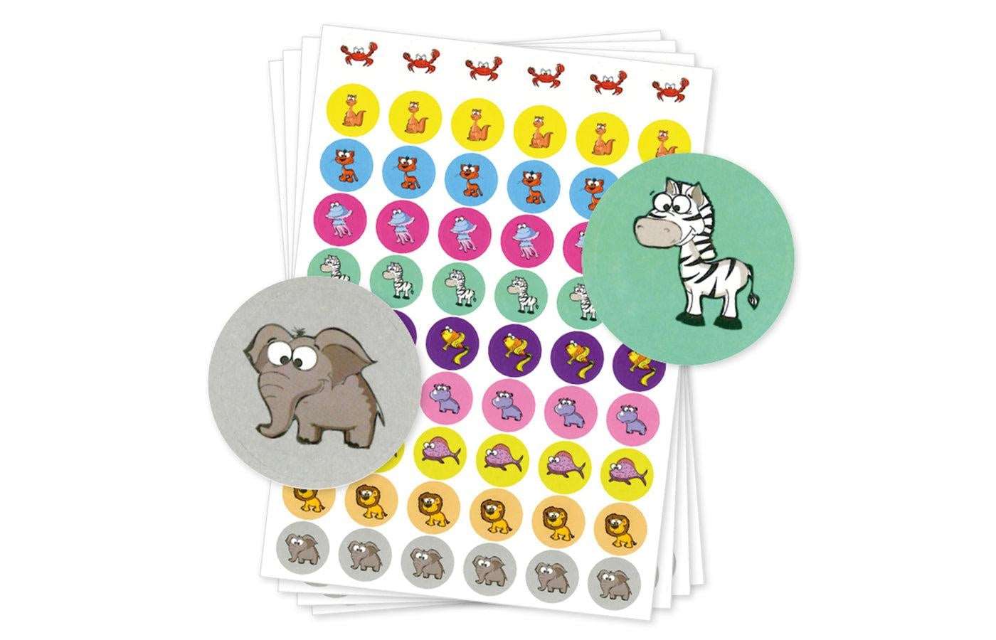 Beloningsstickers - vrolijke dieren