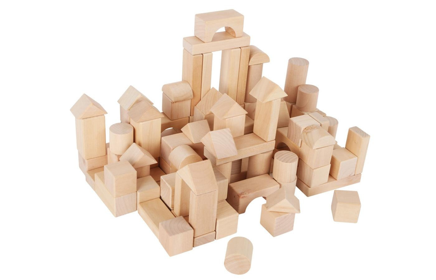 Houten constructie blokken (100)