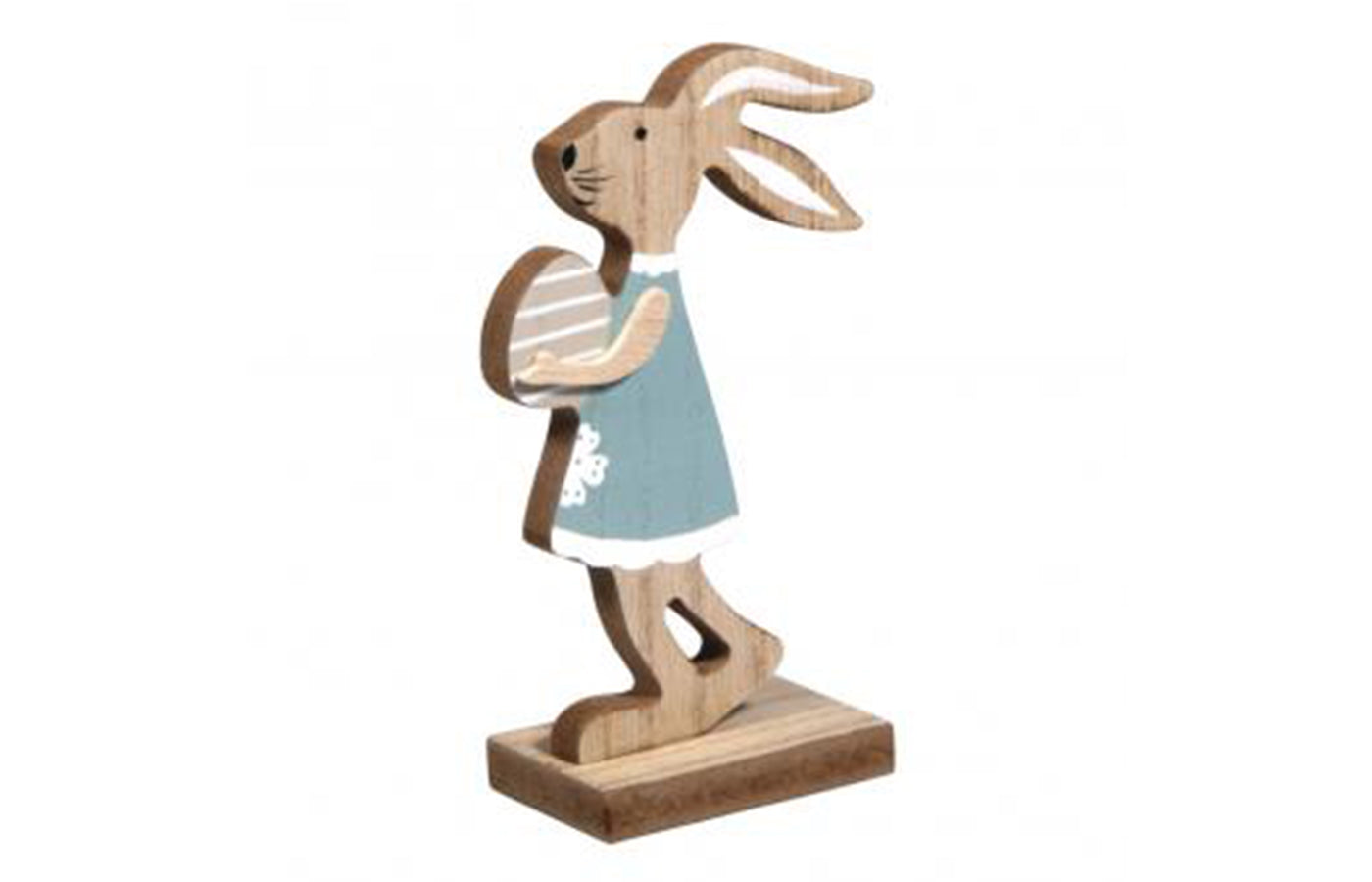 Houten haas met paasei