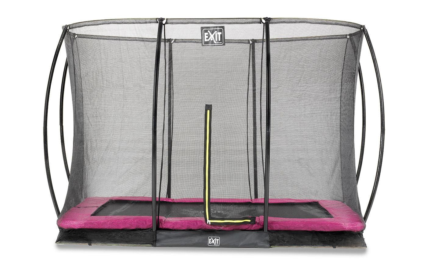 Inground trampoline met veiligheidsnet (rechthoek)