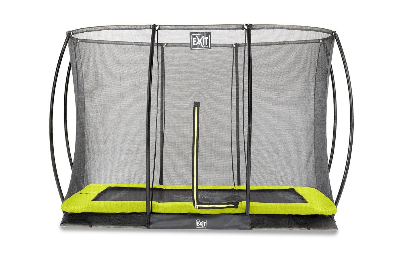 Inground trampoline met veiligheidsnet (rechthoek)