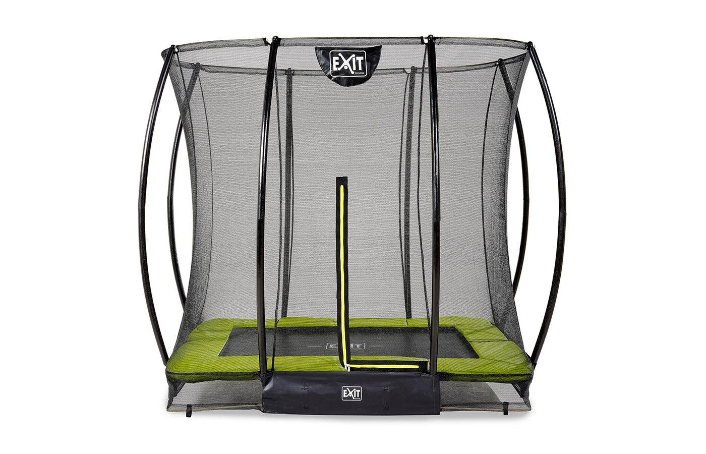 Inground trampoline met veiligheidsnet (rechthoek)