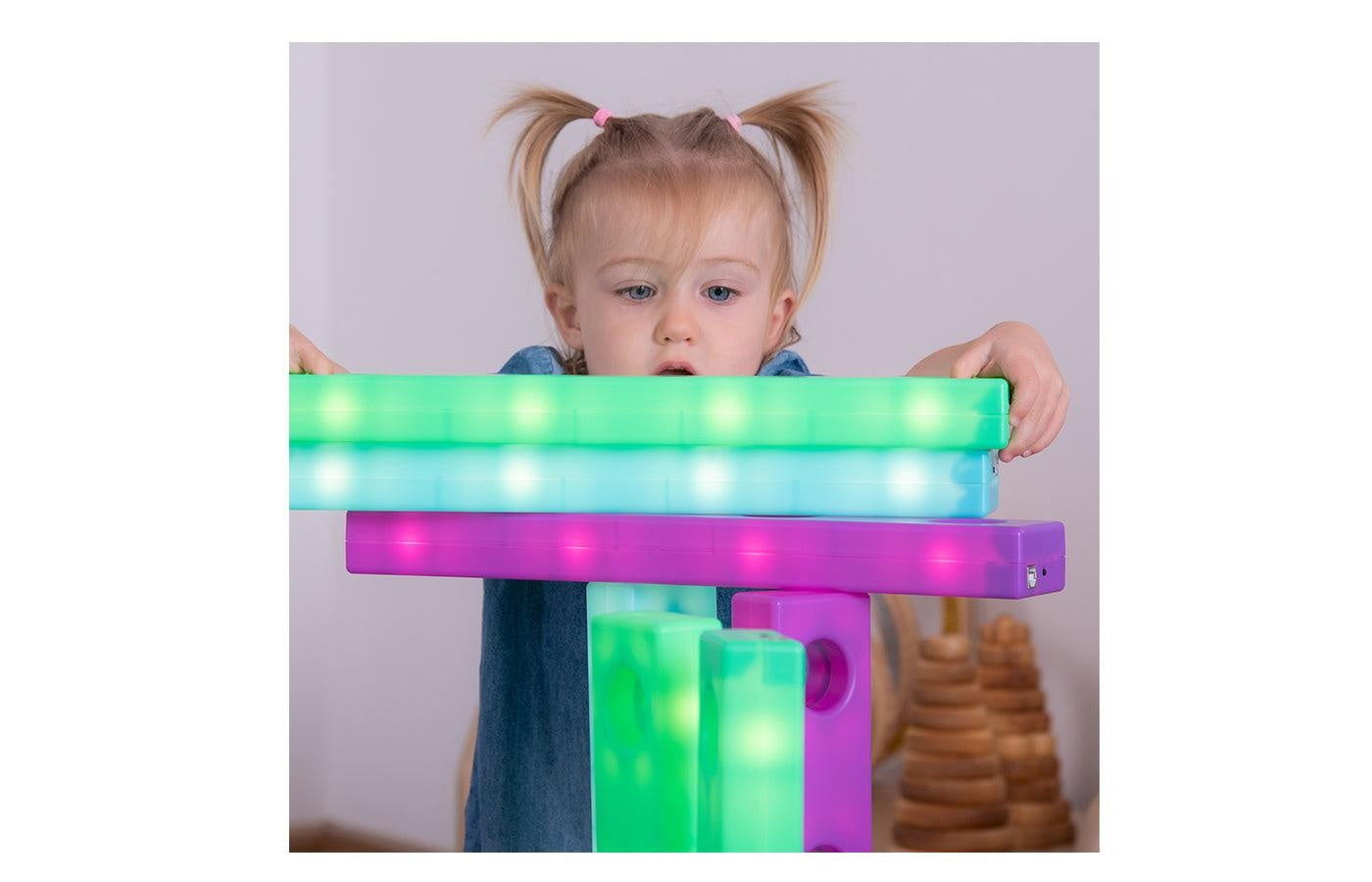 Lichtgevende  stapel- en bouwblokken (9)