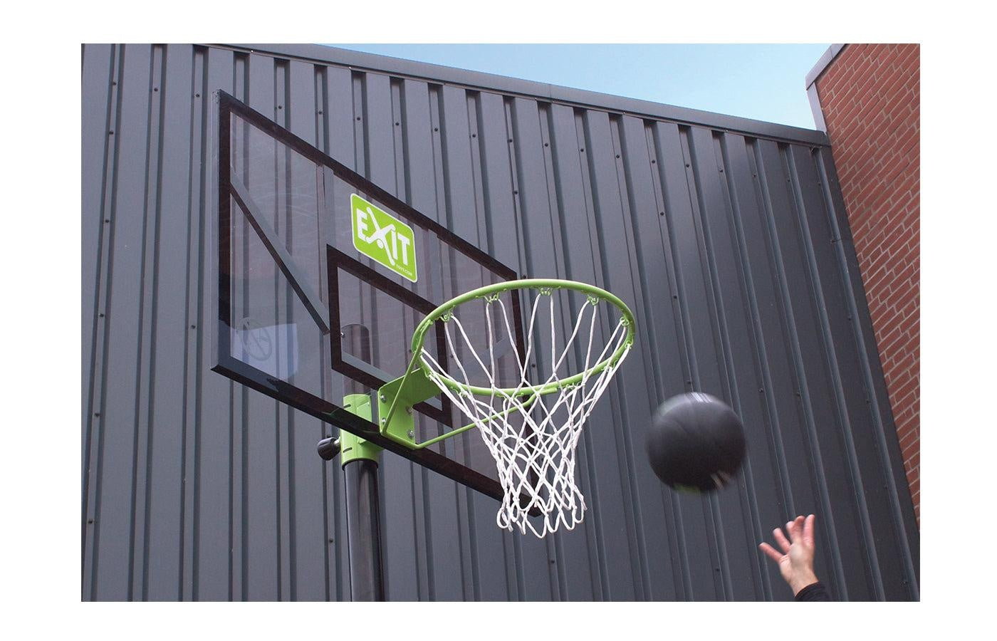 Verplaatsbaar basketbalbord - groen/zwart