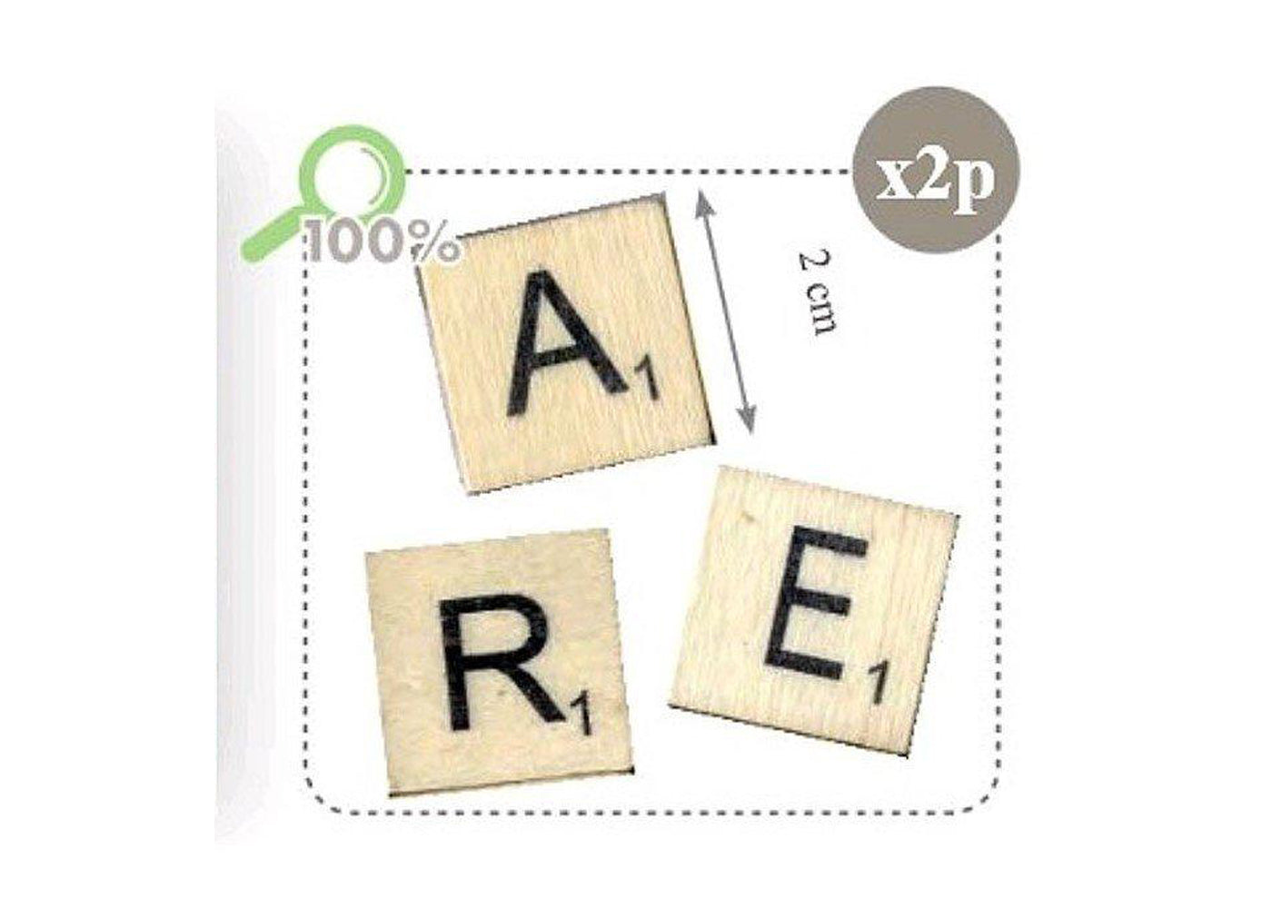 Artemio Set De 42 Alphabet Scrabble, Bois, Beige, 12,5 X 1 X 18,5 Cm Artemio Set De 42 Alphabet Scrabble, Bois, Beige, 12,5 X 1 X 18,5 Cm