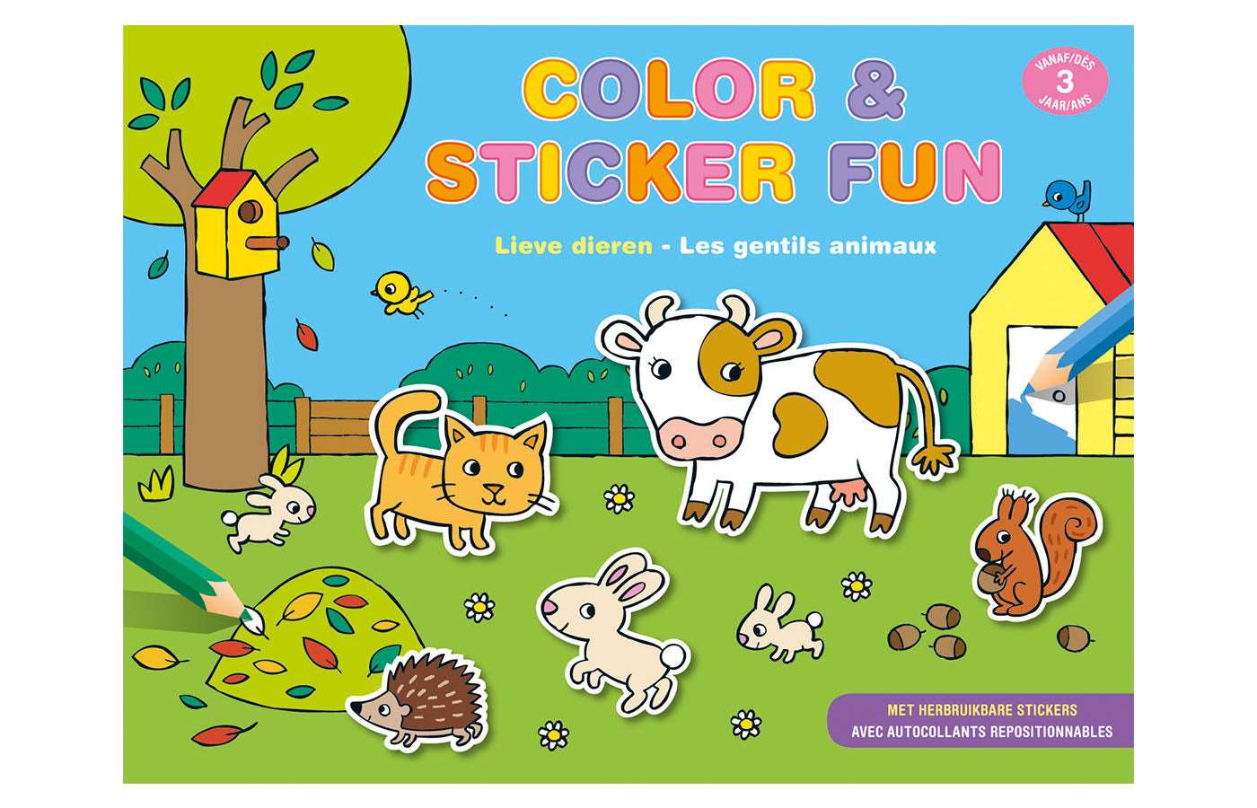 Color & Sticker Fun - lieve dieren - ZNU