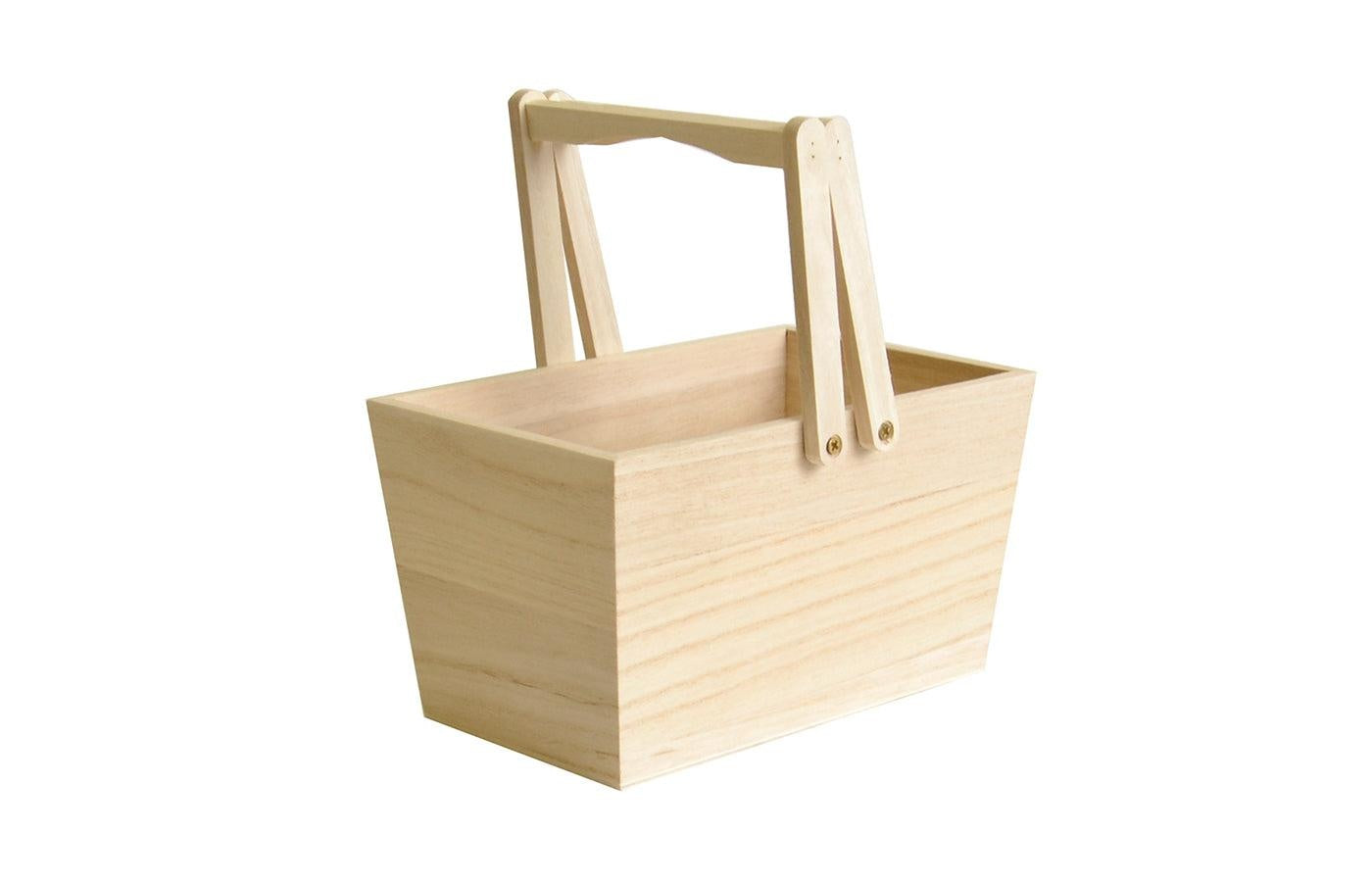 Houten winkelmand